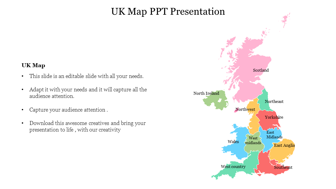 UK Map PPT Presentation